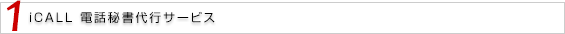 1 iCALL 電話秘書代行サービス